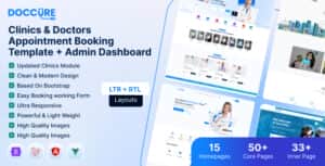 Doccure – Doctor & Clinic Booking Template with Admin Panel (HTML, Angular, Vue, Laravel)