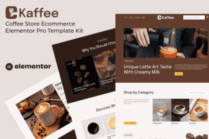 Kaffee – Coffee Store Ecommerce Elementor Pro Template Kit