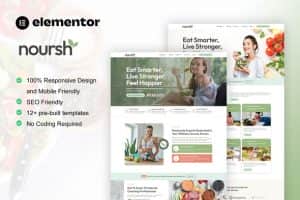 Noursh – Healthy Food & Nutrition Elementor Pro Template Kit