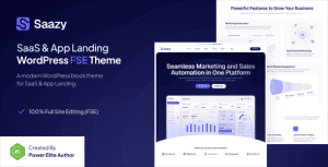 Saazy – SaaS & App Landing Page Gutenverse FSE WordPress Theme Saazy – SaaS & App Landing Page Gutenverse FSE WordPress Theme