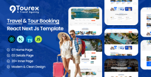 Tourex – Travel & Tour Booking React Next js Template