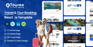Tourex – Travel & Tour Booking React js Template