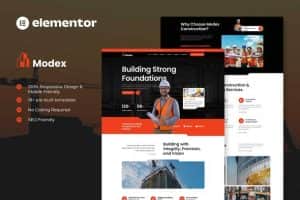 Modex – Construction & Building Services Elementor Template Kit