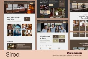 Siroo – Hostel & Cottage Website Elementor Template Kit