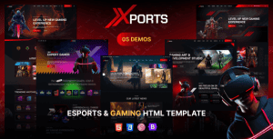 Xports – eSports and Gaming HTML Template