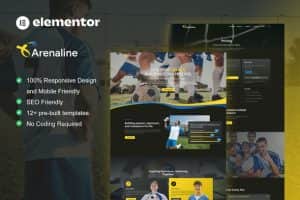 Arenaline – Football Club & Sports Academy Elementor Template Kit