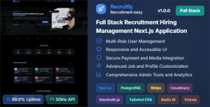 Recruitly – Full Stack Job Listing Directory & Recruitment Hiring Management Next.js Application