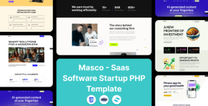 Masco – Saas Software Startup Tailwind PHP Template