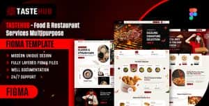 Tastehub – Food & Restaurant Services Multipurpose Figma Template