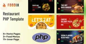 Foodix – Fast Foods & Restaurants PHP Template