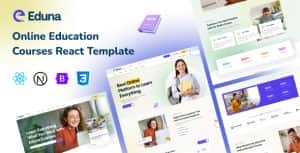 Eduna – Online Education Courses React NextJs Template