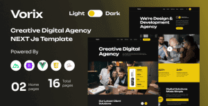 Vorix – Creative Digital Agency Vue Nuxt Js Template