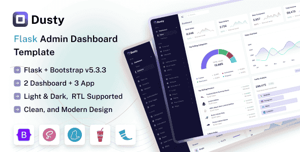Dusty – Flask Admin & Dashboard Template Dusty – Flask Admin & Dashboard Template