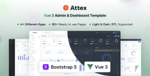 Attex – Vue Admin & Dashboard Template