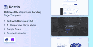 Destin – Gatsby.JS Landing Page Template