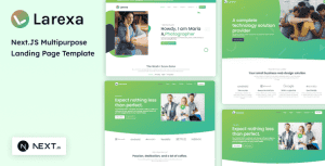 Larexa – Next.js Multipurpose Corporate Landing Page Template