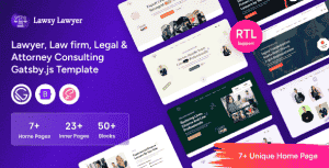 Lawsy – Lawyer, Law firm, Legal & Attorney Consulting Gatsby.Js Template