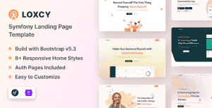 Loxcy – Landing Page Symfony 7 Template