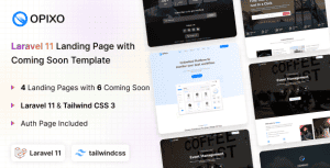Opixo – Laravel 11 Tailwind CSS Landing & Coming Soon Template