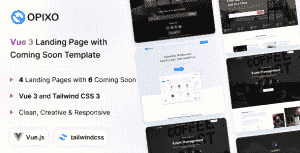 Opixo – Vue 3 Landing & Coming Soon Template Opixo – Vue 3 Landing & Coming Soon Template