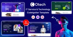 oTech – CodeIgniter IT Solutions & Technology Startup Template