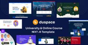 Eduspace – Online Course, Education, University Next JS Template