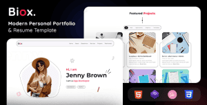 Biox – Personal Portfolio HTML Template