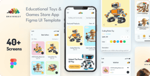 BrainNest – Educational Toys & Games Store App Figma UI Template