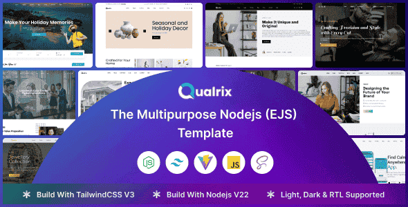 Qualrix – The Multipurpose Nodejs Template Qualrix – The Multipurpose Nodejs Template