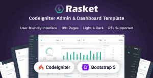 Rasket – CodeIgniter Admin Dashboard Template