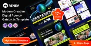 Renev – Gatsby.Js Modern Creative Digital Agency Template