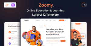 Zoomy – Lightweight LMS & Education Laravel 12 Theme