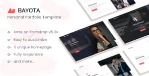 Bayota – Responsive Personal & Portfolio Template