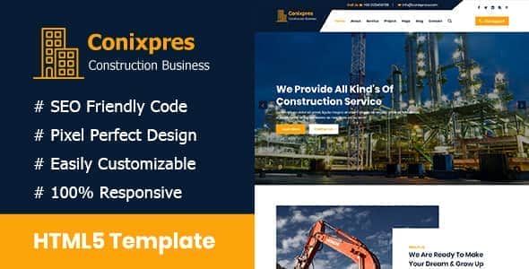 Conixpress – Construction Business HTML5 Template Conixpress – Construction Business HTML5 Template