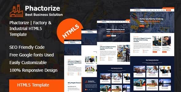 Phactorize – Factory & Industrial HTML5 Template Phactorize – Factory & Industrial HTML5 Template