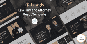 Lawgis – Law Firm and Attorney React Template