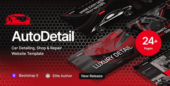 AutoDetail – Car Detailing, Shop & Repair HTML Template AutoDetail – Car Detailing, Shop & Repair HTML Template