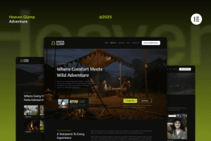Haven Glamp – Dark Luxury Adventure Elementor Template Kit