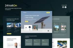 24Volton – Solar & Renewable Energy Elementor Template Kit
