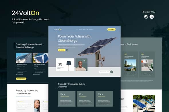 24Volton – Solar & Renewable Energy Elementor Template Kit 24Volton – Solar & Renewable Energy Elementor Template Kit