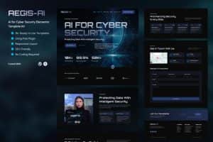 Aegis – AI for Cyber Security Elementor Template Kit