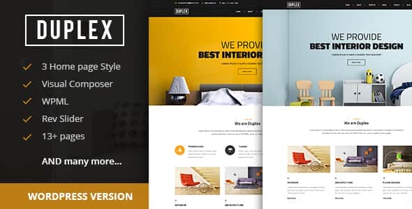 Duplex – Interior and Architecture Design WordPress Theme Duplex – Interior and Architecture Design WordPress Theme