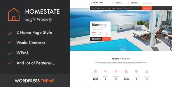 HOME STATE – Single Property Real Estate WordPress Theme HOME STATE – Single Property Real Estate WordPress Theme