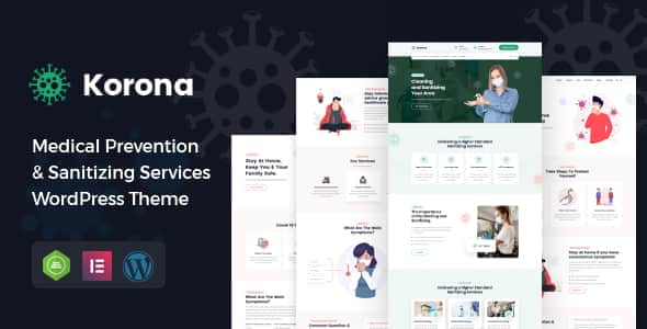 Korona – Medical Prevention & Sanitizing Services WordPress Theme Korona – Medical Prevention & Sanitizing Services WordPress Theme