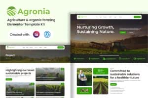 Agronia – Agriculture & Organic Farming Elemenntor Template Kit