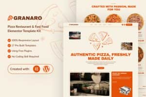 Granaro – Pizza Restaurant & Fast Food Elementor Template Kit