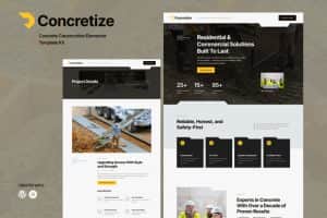 Concretize – Concrete Construction Elementor Template Kit