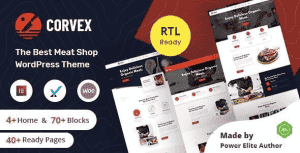 Corvex – Butcher & Meat Shop WordPress Theme + RTL