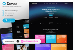 Devop – App Development and Software House Elementor Template Kit for Tech Companies