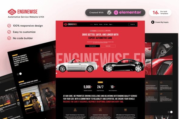 EngineWise Automotive Service Elementor Template Kit for Auto Repair, Car Maintenance, and Mechanic EngineWise Automotive Service Elementor Template Kit for Auto Repair, Car Maintenance, and Mechanic